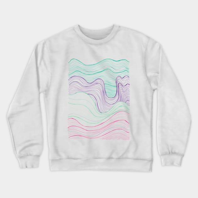 Gentle Waves Crewneck Sweatshirt by LauraKatMax